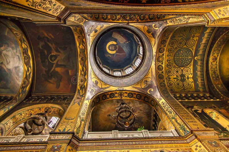 Basilica Dome Ceiling Saint Volodymyr Cathedral Kiev Ukraine