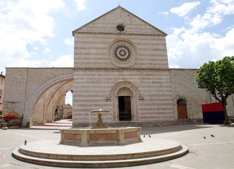 Basilica Of Saint Clare In Assisi Umbria Italy Stock Image Image Of Basilica History 78178599