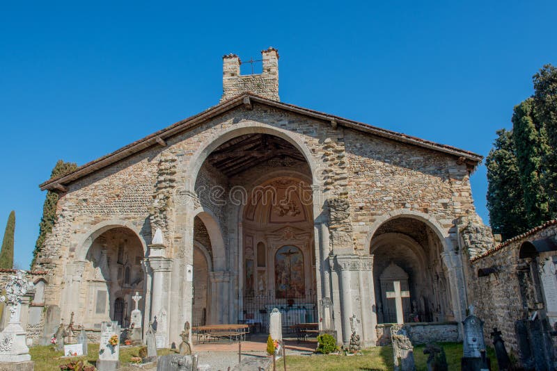 Basilica of Santa Giulia of Bonate Sotto stock photos Basilica of Santa Giulia of Bonate Sotto stock photos