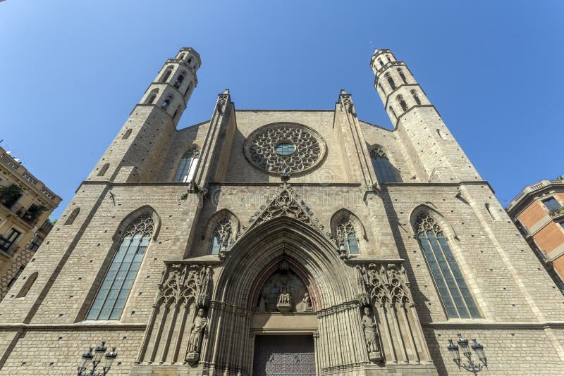 Basilica of Santa Maria Del Mar Stock Image - Image of spain, religion ...