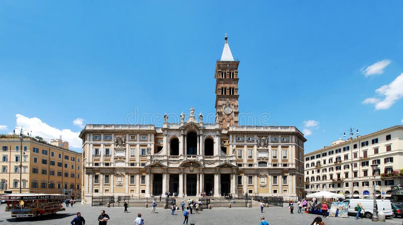Basilica Santa Maria Maggiore - Rome - Outside Editorial Image - Image ...