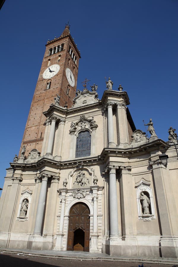 Basilica Treviglio. Facade of the Basilica of Santa Maria Assunta and San Martino Treviglio, BG, Italy royalty free stock photos Basilica Treviglio. Facade of the Basilica of Santa Maria Assunta and San Martino Treviglio, BG, Italy royalty free stock photos