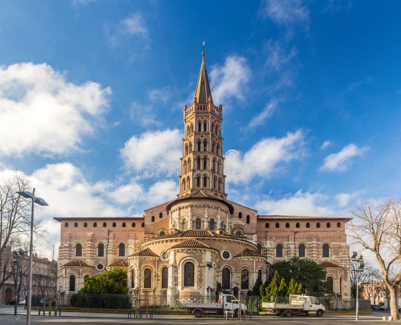 Basiliek van St Sernin in Toulouse, Frankrijk royalty-vrije stock fotografie Basiliek van St Sernin in Toulouse, Frankrijk royalty-vrije stock fotografie