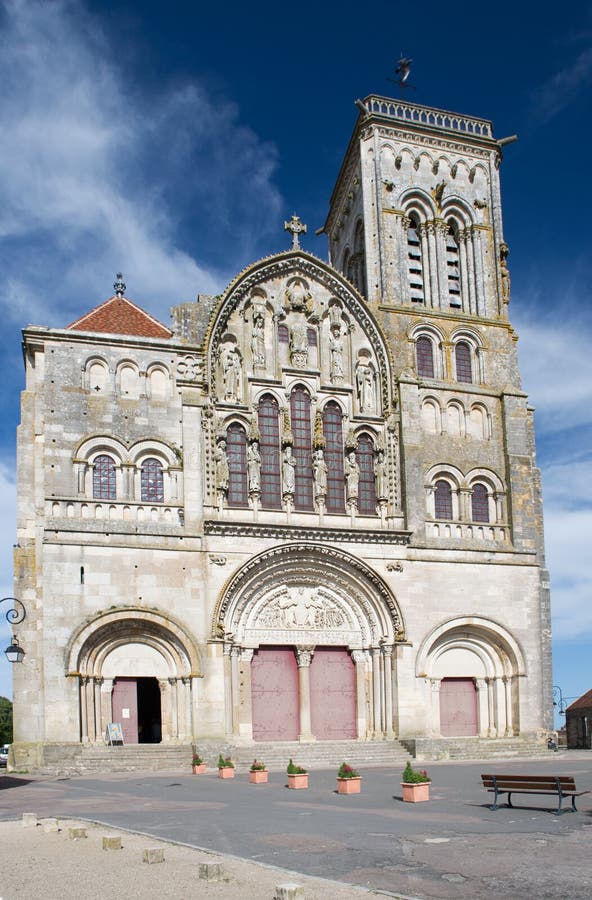 Basilique De Saint Madeleine in Vezelay Fotografia Stock Immagine di