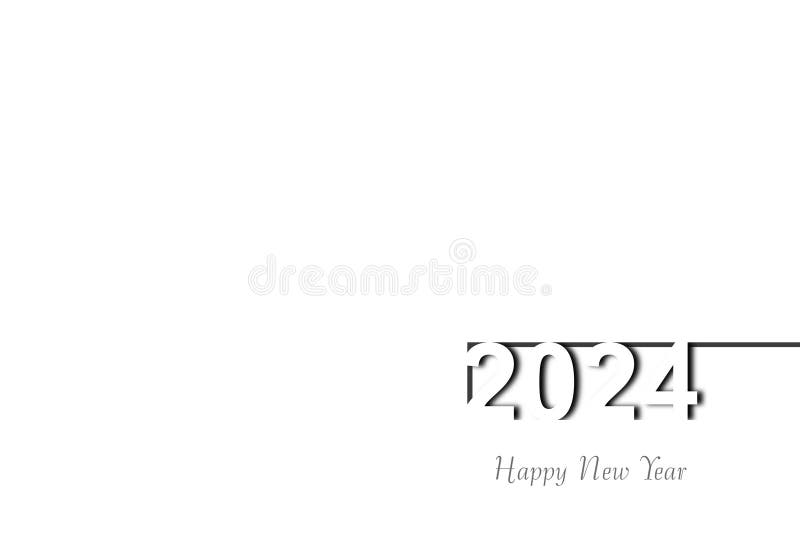 An nou fericit 2024 - pagină necompletată stock illustration