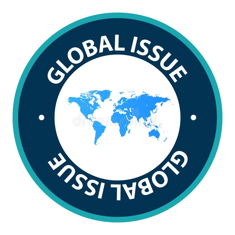 Global issue stamp on white royalty free illustration