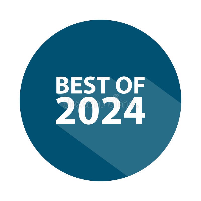 Cea mai bună insignă din 2024 pe alb vector illustration