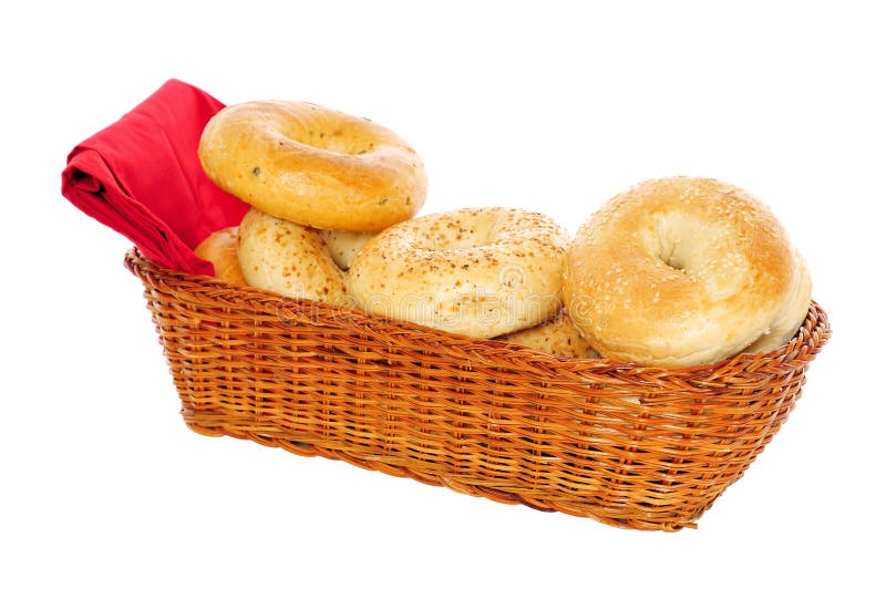 Basket of bagels stock image. Image of breakfast, basket 13349399