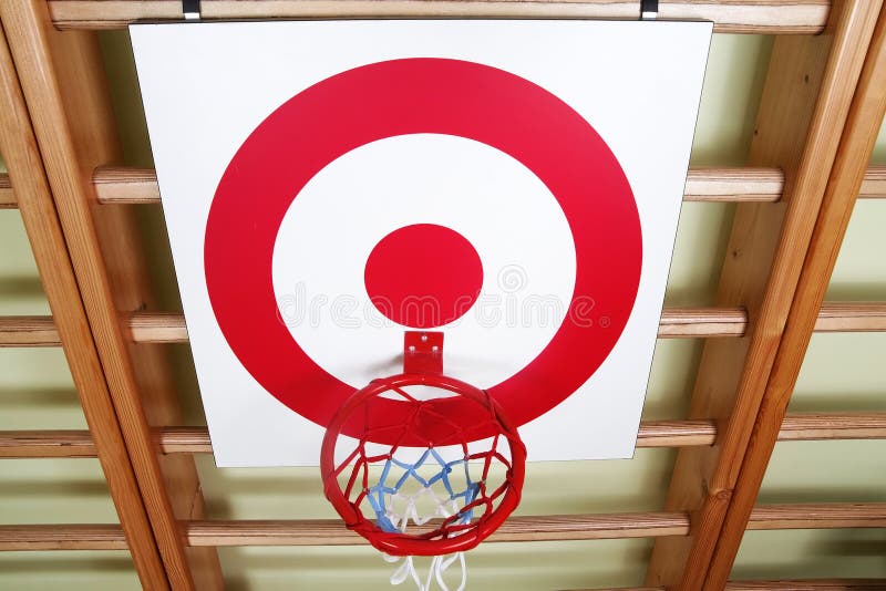Basket Ball and Shooting Target Board Stock Photo Image of round