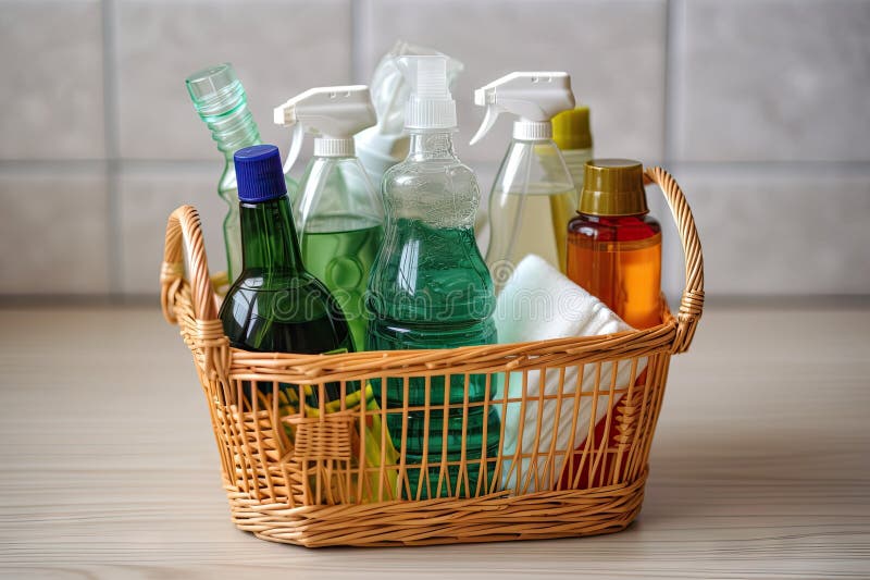 Cleaning Products Basket Stock Illustrations 439 Cleaning Products