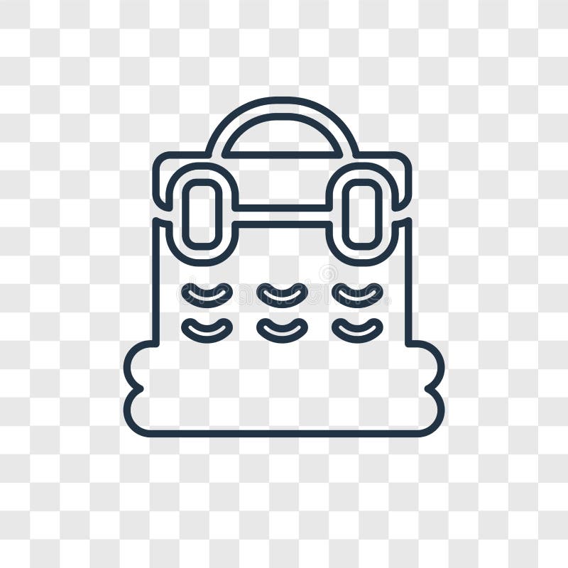 Basket concept vector linear icon isolated on transparent background, Basket concept transparency logo in outline style stock illustration Basket concept vector linear icon isolated on transparent background, Basket concept transparency logo in outline style stock illustration