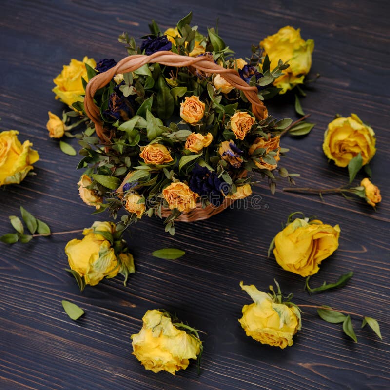 258 Yellow Roses Rustic Basket Stock Photos Free & RoyaltyFree Stock