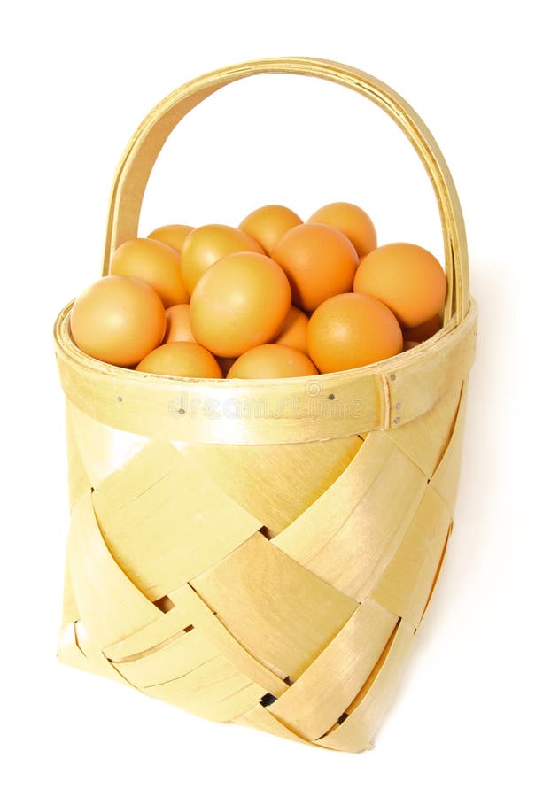 Basket with Eggs stock image. Image of chicken, natural 12849775