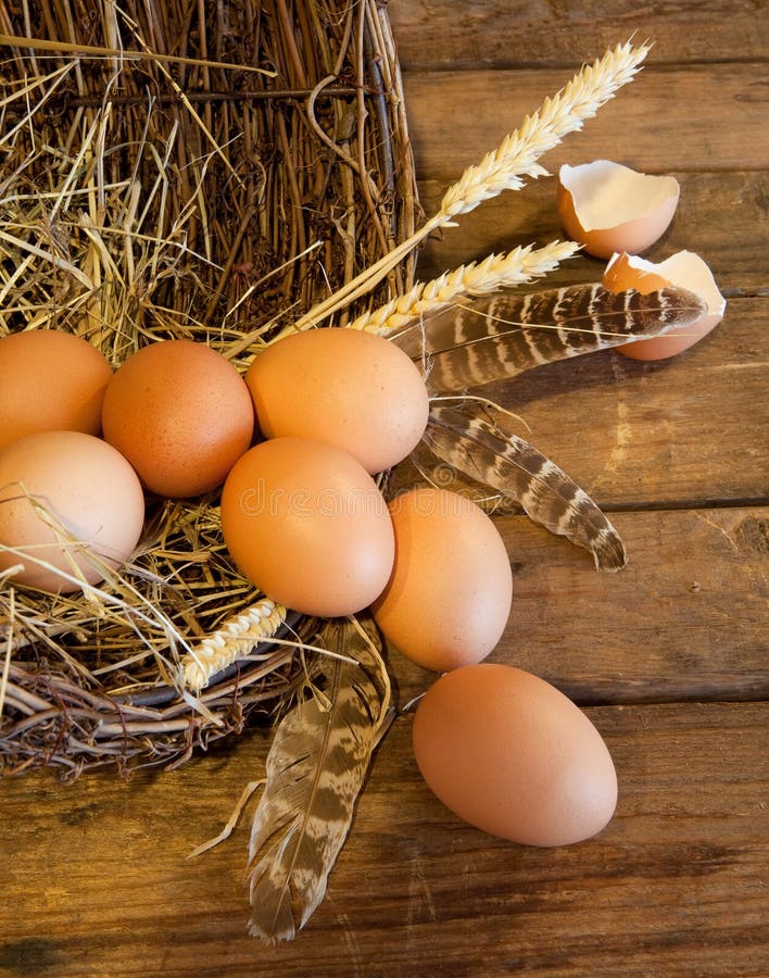 Basket of eggs stock image. Image of rustic, eggs, retro 13497793