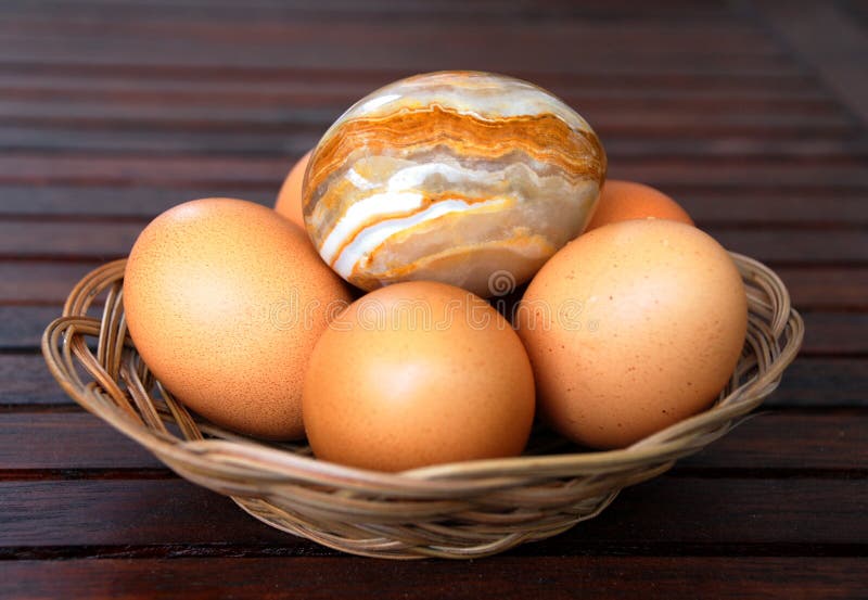 Basket with eggs stock image. Image of christianity, plate 21205595
