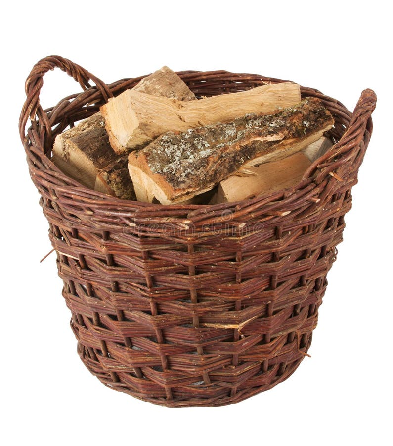 Basket with firewood stock photo. Image of firewood, nature 22756168