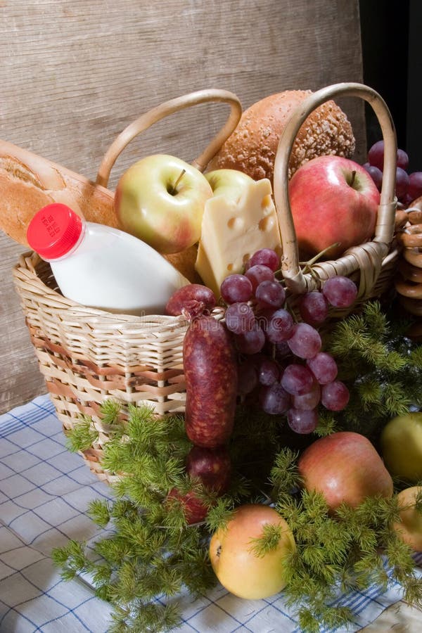 Basket with food stock image. Image of salad, vegetable 11150371