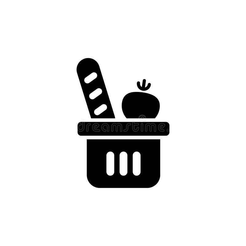 Basket Food Vector Icon Logo Design Stock Vector Illustration of basket, full 193333421