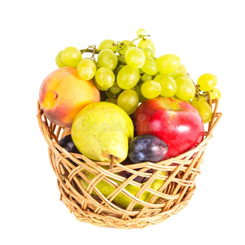 Basket of fruits stock photo. Image of abundance, healthy 38010998