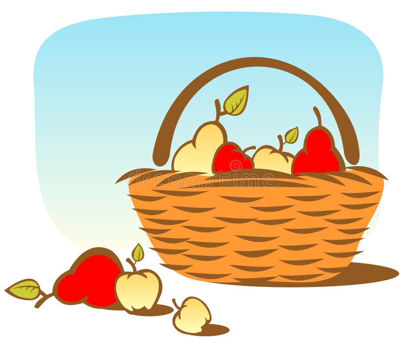 Basket with fruits