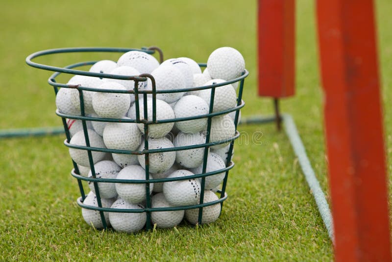 Basket of golf balls stock image. Image of glare, athletic - 7255197