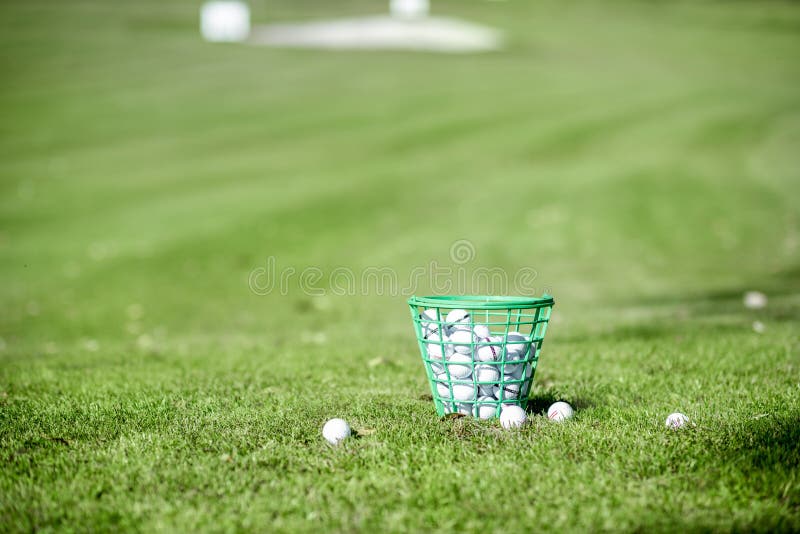 Basket of golf balls stock image. Image of glare, athletic - 7255197