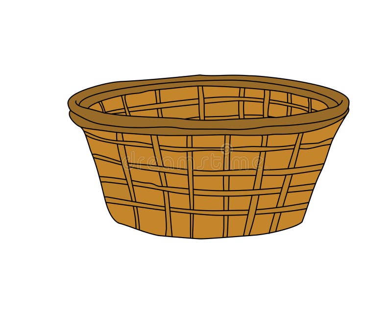 Basket Illustration Vector Isolated Stock Vector Illustration of bamboo, basket 198084046