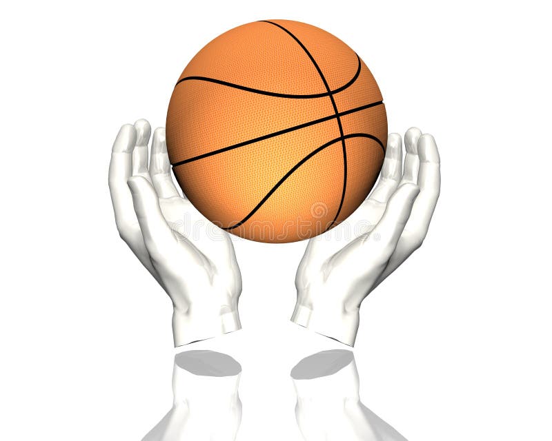Basket isolerad white för silver 3d stock illustrationer