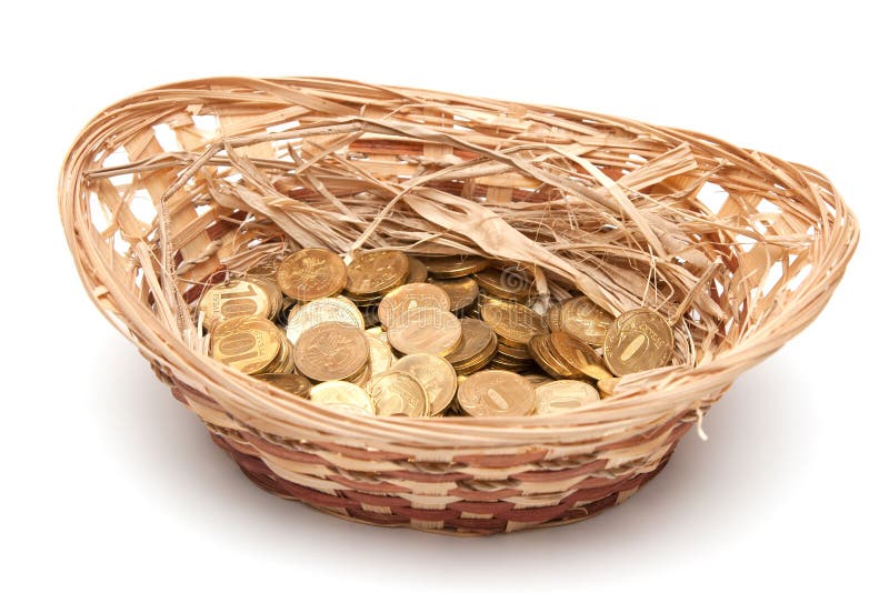 Basket with money