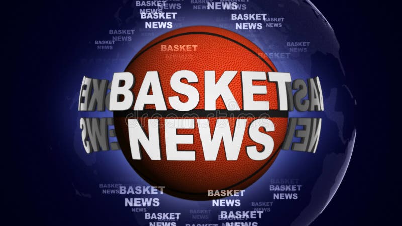 BASKET NEWS BALL Computer Graphics Background stock illustration