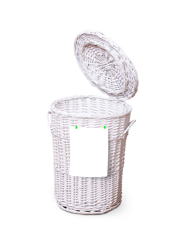 Basket for office trash stock image. Image of waste, vintage 85672155
