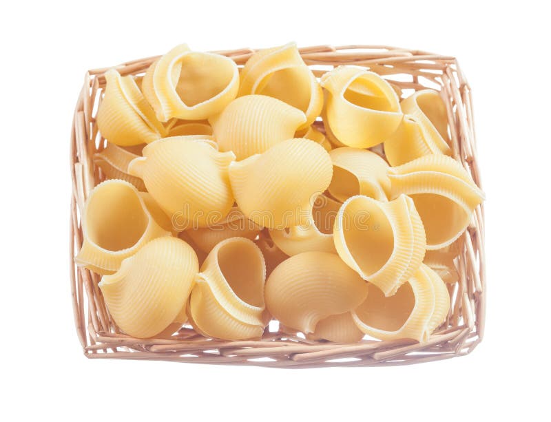 Basket of pasta stock photo. Image of food, organic, multicolored