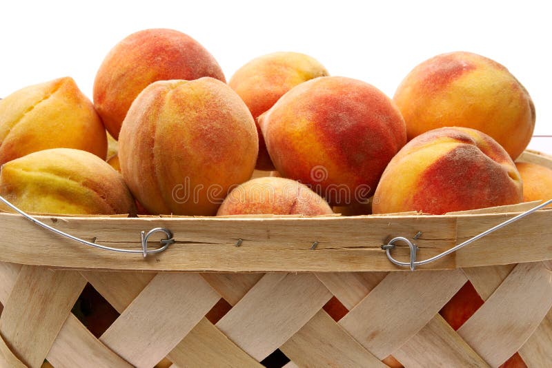 Basket of Peaches stock image. Image of juicy, healthy 2845727