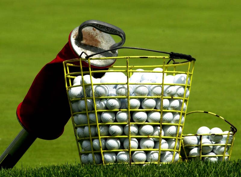 Basket of Practice Golf Balls Editorial Photo Image of association