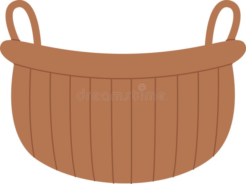 Basket Round Hand Drawn vector illustration