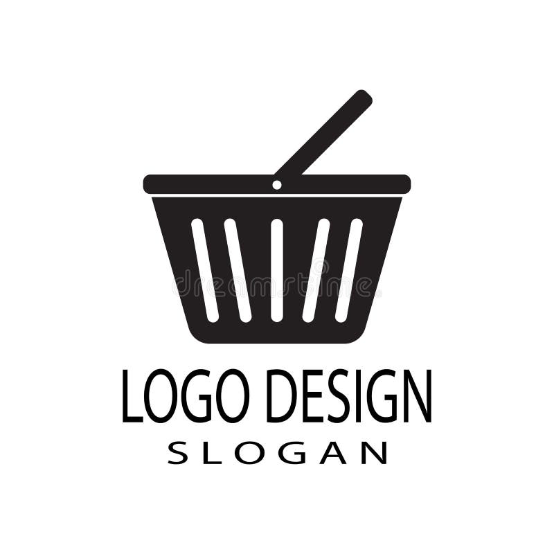 Basket Store and Shopping Cart Logo Vector Template Illustration Design