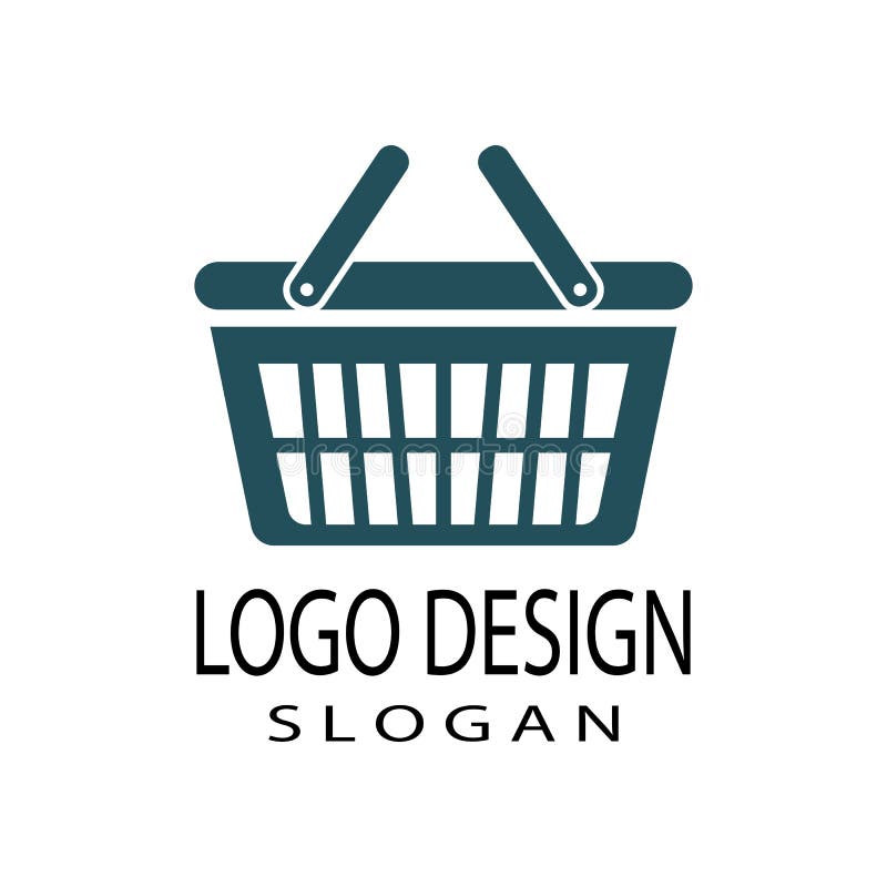 Basket Store and Shopping Cart Logo Vector Template Illustration Design