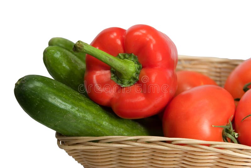 Basket with vegetables