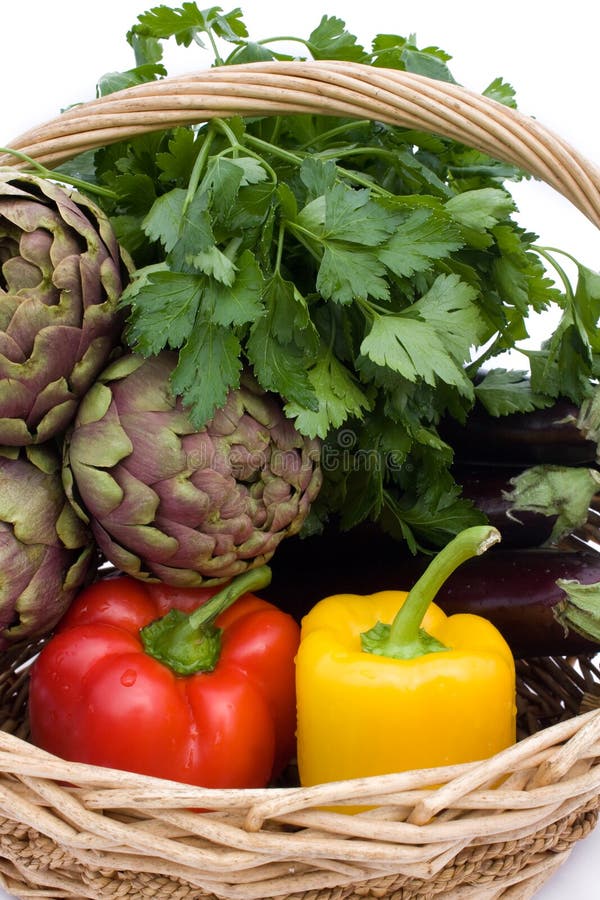 Basket With Vegetables - Closeup