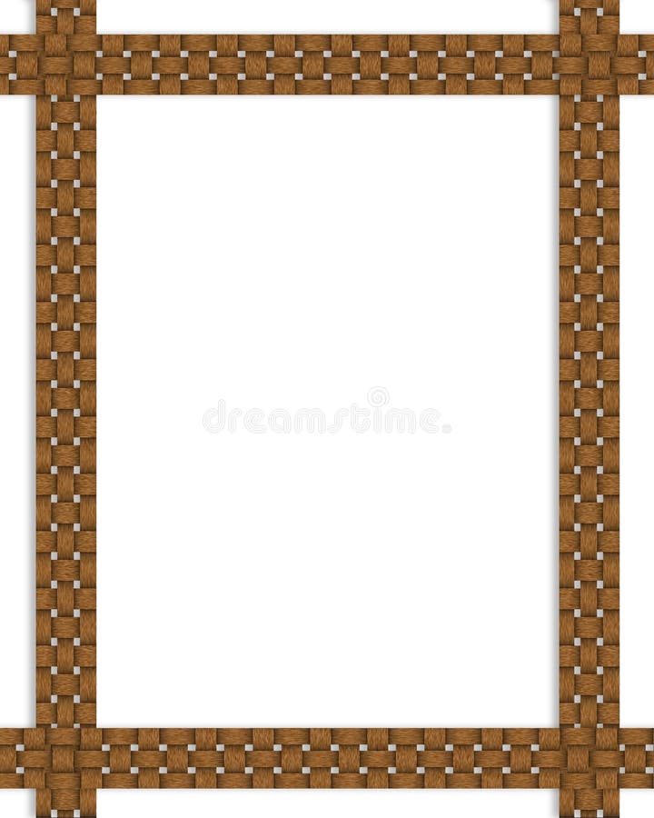 Basket Weave Frame or Border Stock Illustration Illustration of