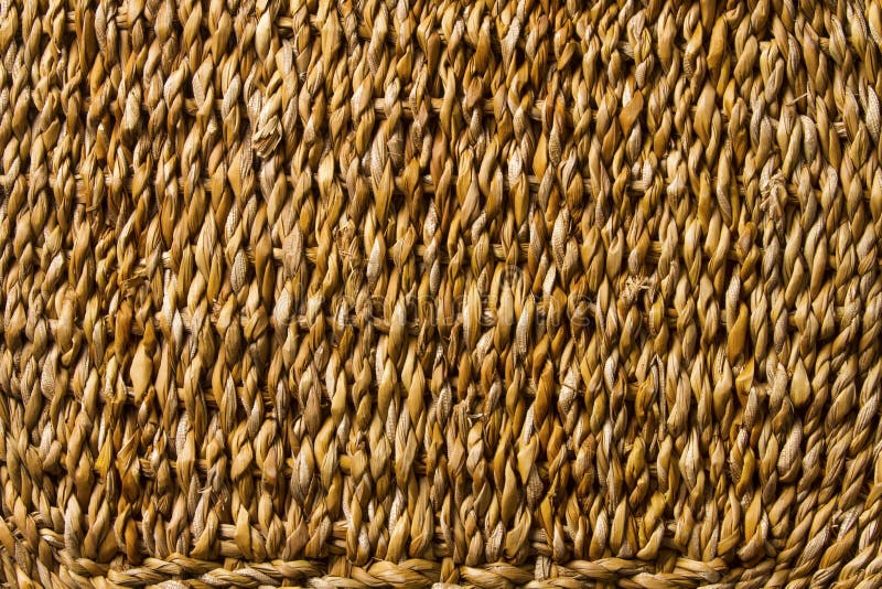 Basket wicker braid weave texture, straw macro background