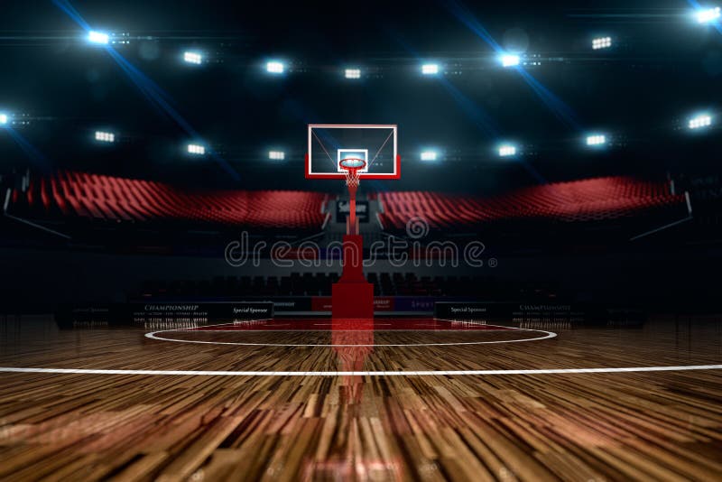 Basketbal court De arena van de sport royalty-vrije illustratie Basketbal court De arena van de sport royalty-vrije illustratie
