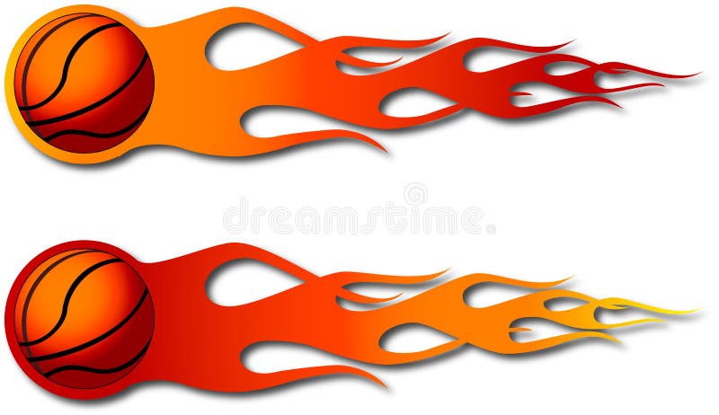 Basketbal op brand vector illustratie Basketbal op brand vector illustratie