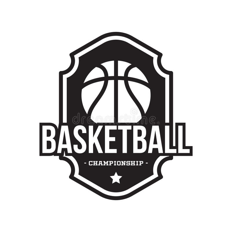 BASKETBALL AMERICAN SPORT LOGO Stock Vector Illustration of element