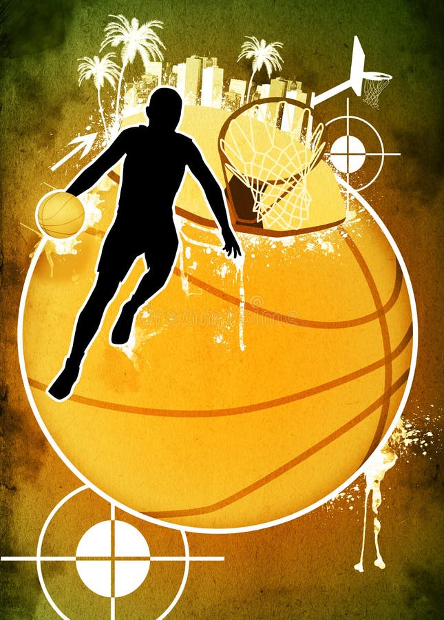 Basketball Circle Poster Background Stock Illustrations 689