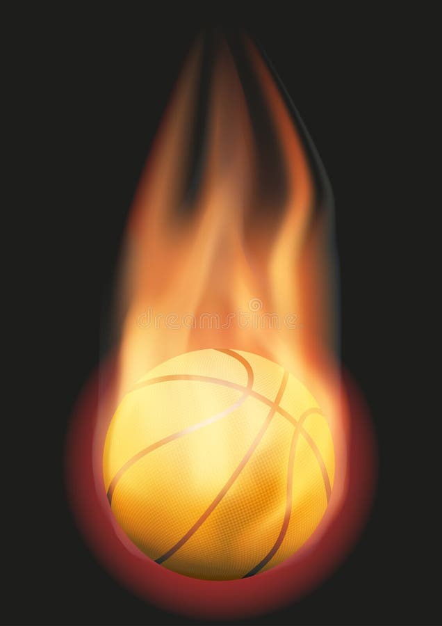 Basketball ball in flame stock vector. Illustration of fire 19174632