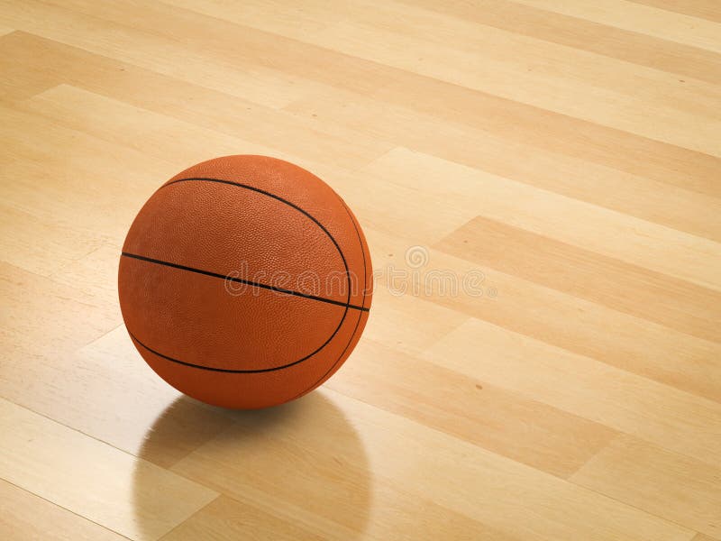 Basketball ball on floor stock illustration. Illustration of sport ...