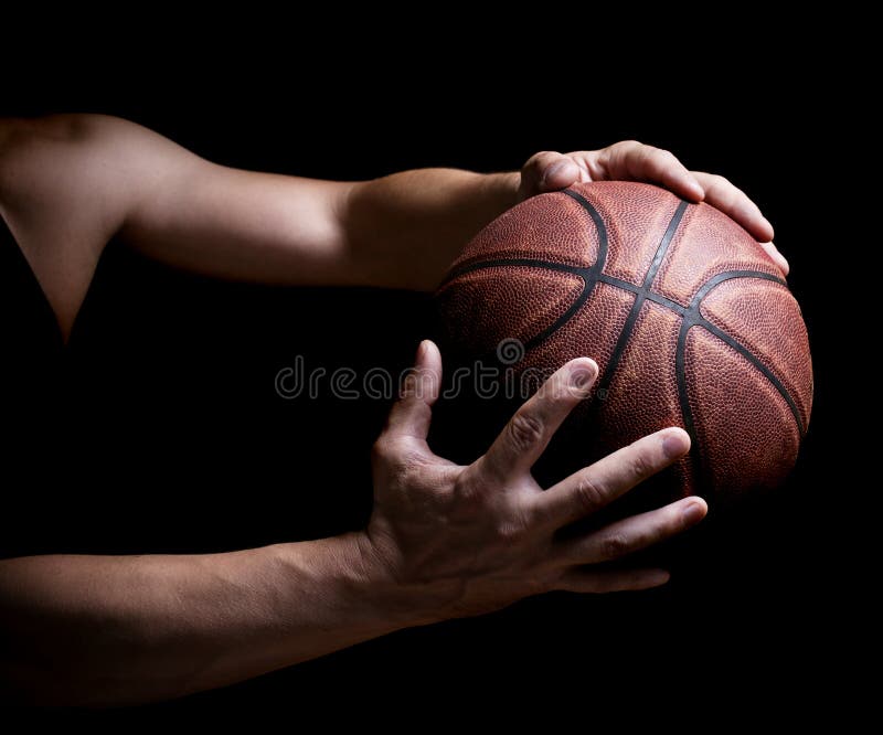 Basketball Ball in the Hands Stock Photo Image of equipment, sports