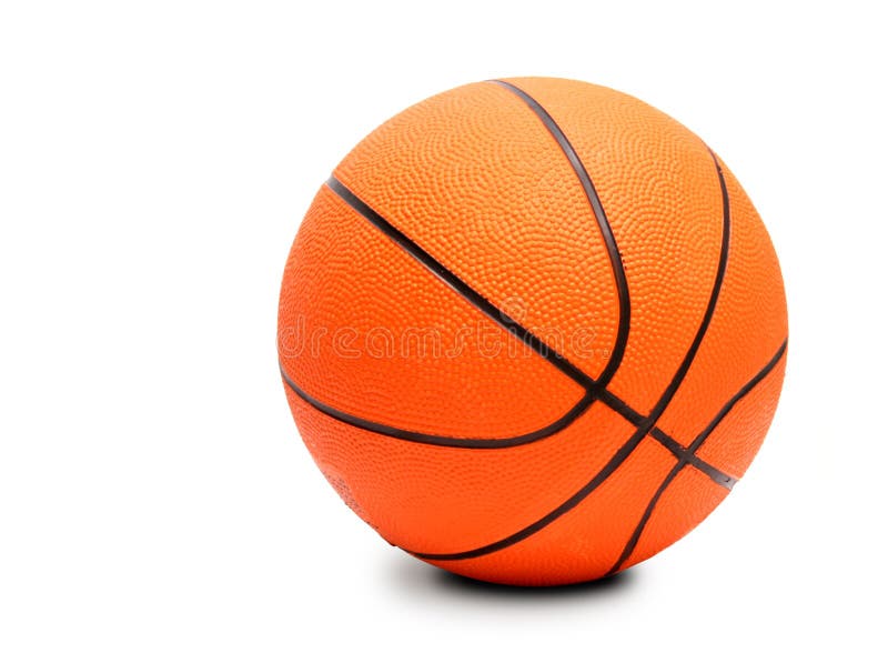 Basketball ball. Isolated on white. royalty free stock photography