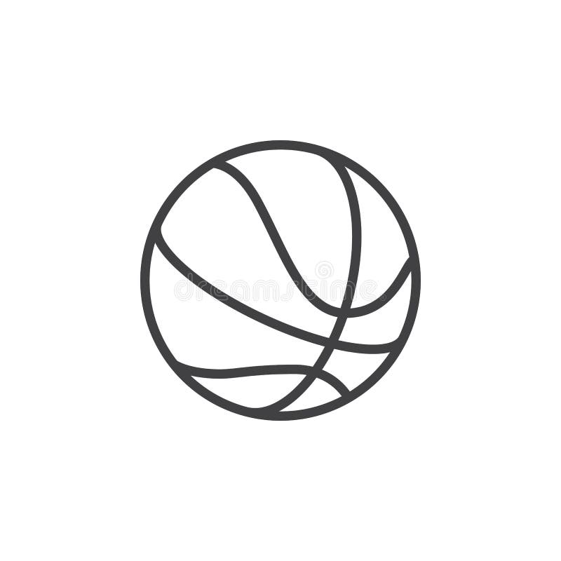 Basketball ball line icon, outline vector sign, linear style pictogram isolated on white. stock illustration Basketball ball line icon, outline vector sign, linear style pictogram isolated on white. stock illustration